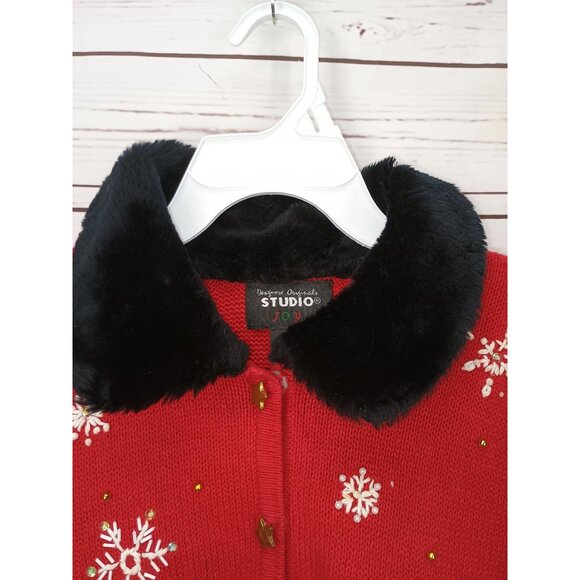 Womens Holiday Snowman Medium Vest By Studio Joy Size Medium - Picture 2 of 7